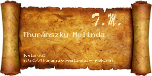 Thuránszky Melinda névjegykártya